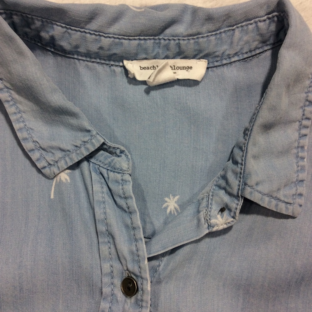 SLEEVELESS CHAMBRAY SHIRT - Picture 4 of 14